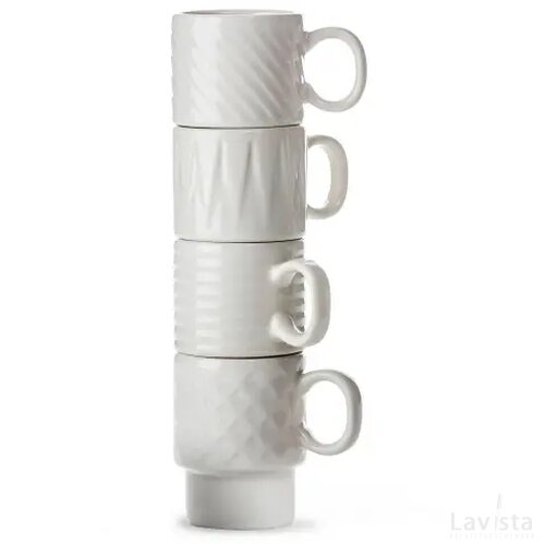 Sagaform Coffee & More Espresso kopjes 4st. 100ml wit