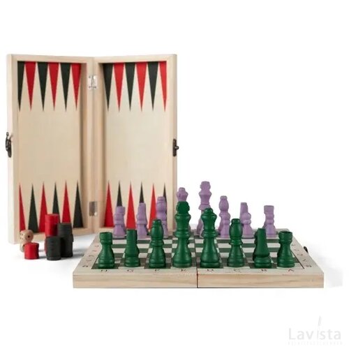 Byon Schaak/Backgammon spel Beth hout