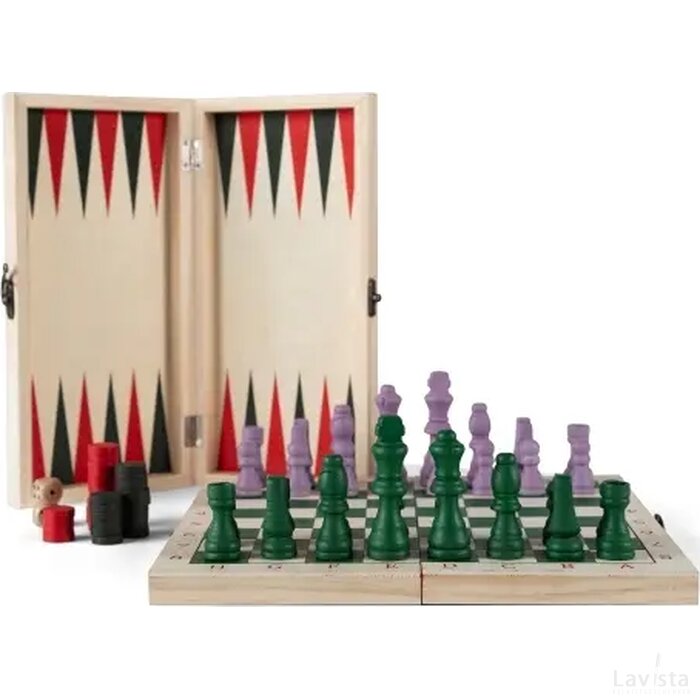 Byon Schaak/Backgammon spel Beth hout