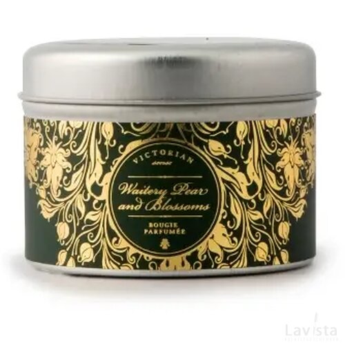 Victorian Sense Tinbox Waitery Pear & Blossoms geurkaars metaal