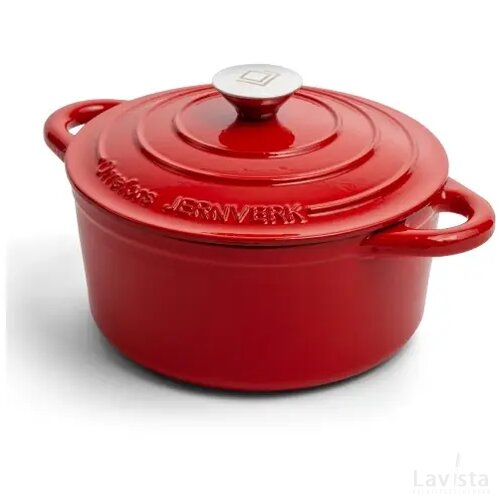 Orrefors Jernverk geëmailleerde braadpan 2.8L rood
