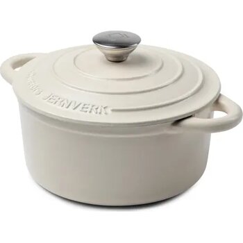 Orrefors Jernverk grote geëmailleerde braadpan 5L crème