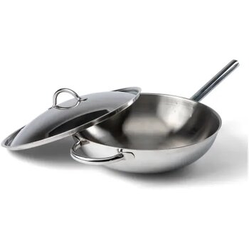 Orrefors Jernverk wokpan 32cm zilver