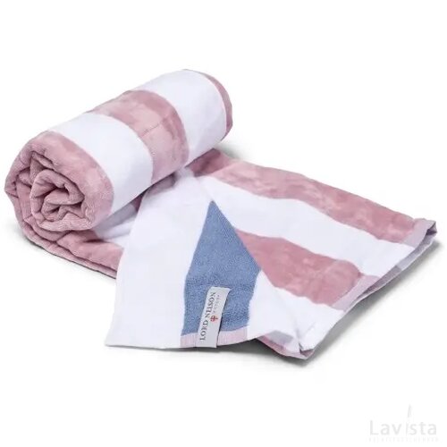 Lord Nelson strandhanddoek 80x160 cm wit/pastel roze
