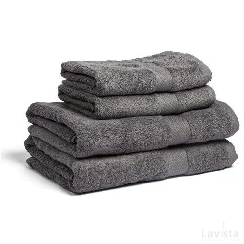 Lord Nelson Fairtrade handdoek 70x130cm set van 3 donker grijs