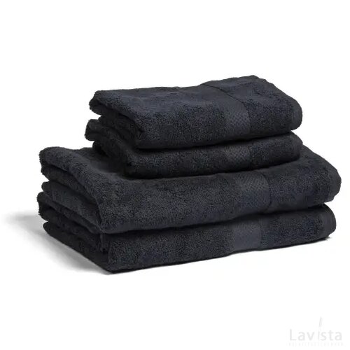 Lord Nelson Fairtrade handdoek 70x130cm set van 3 zwart
