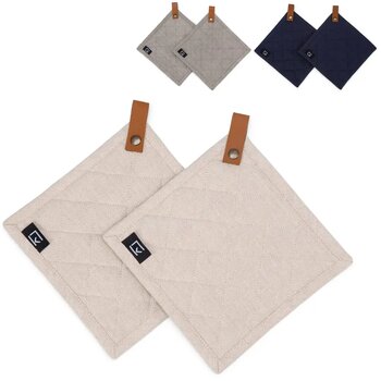 Kosta Linnewäfveri 2-pack pothouder beige Kosta Linnewäfveri 2-pack pothouder beige