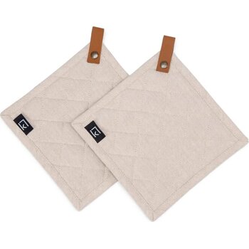 Kosta Linnewäfveri 2-pack pothouder beige
