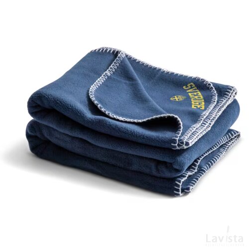 Nightingale fleece deken 130x170 cm donkerblauw