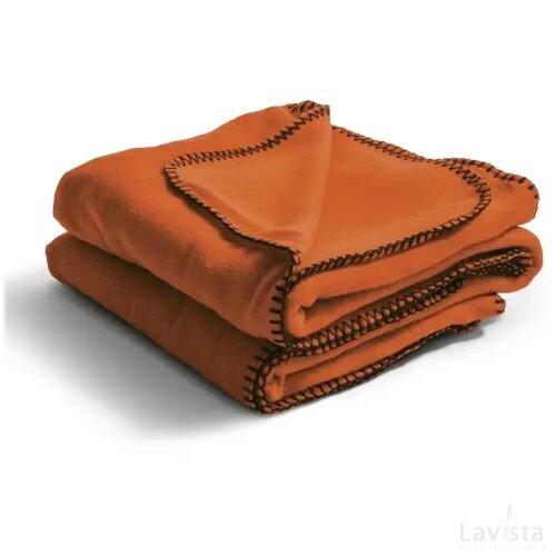 Nightingale fleece deken 130x170 cm oranje