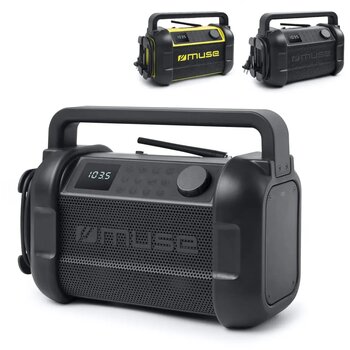 M-928 | Muse bouwradio met Bluetooth 20W met FM-radio zwart / geel