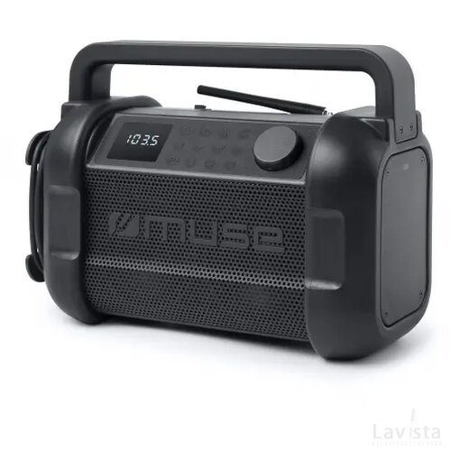 M-928 | Muse bouwradio met Bluetooth 20W met FM-radio zwart