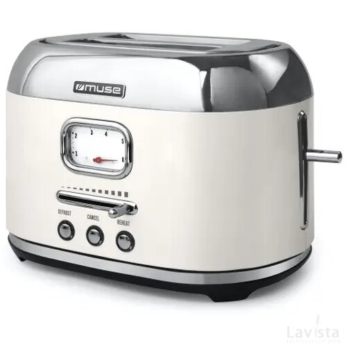 Muse broodrooster 1000 Watt crème