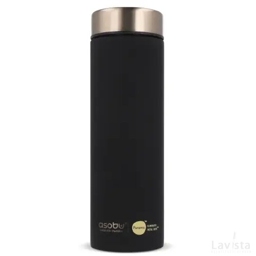 Asobu Le Baton reisfles met Puramic 500ml zwart