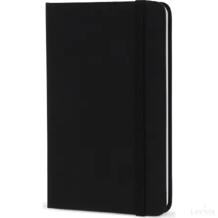 A6-notitieboek van PU met FSC-pagina's zwart
