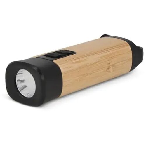 Oplaadbare R-ABS & Bamboe zaklamp zwart