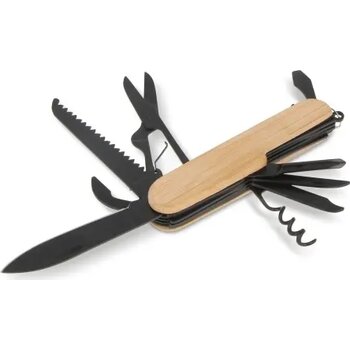 Multitool bamboe 9 functies zwart
