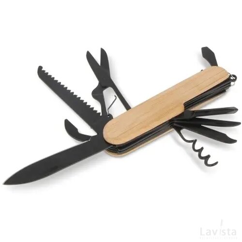 Multitool bamboe 9 functies zwart