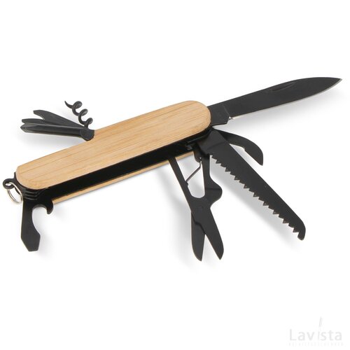 Multitool bamboe 9 functies zwart