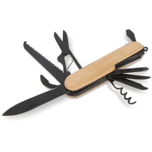 Multitool bamboe 9 functies zwart