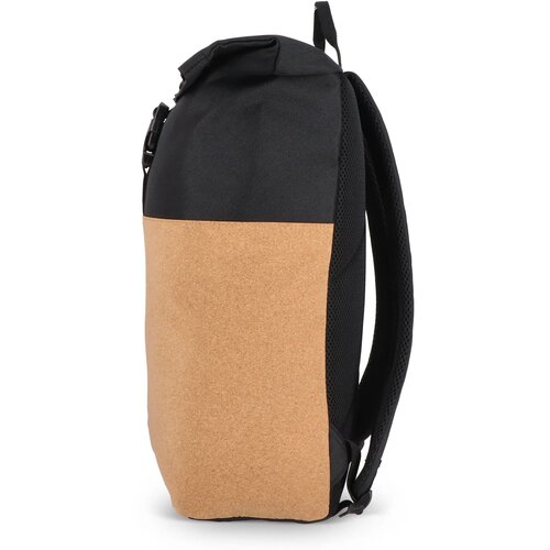 Rolltop rugzak kurk & R-PET 18L zwart