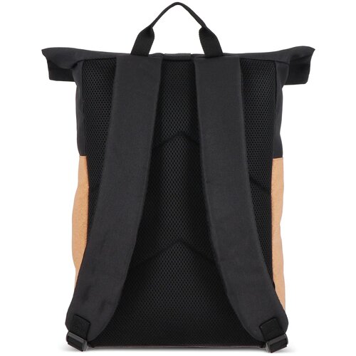 Rolltop rugzak kurk & R-PET 18L zwart