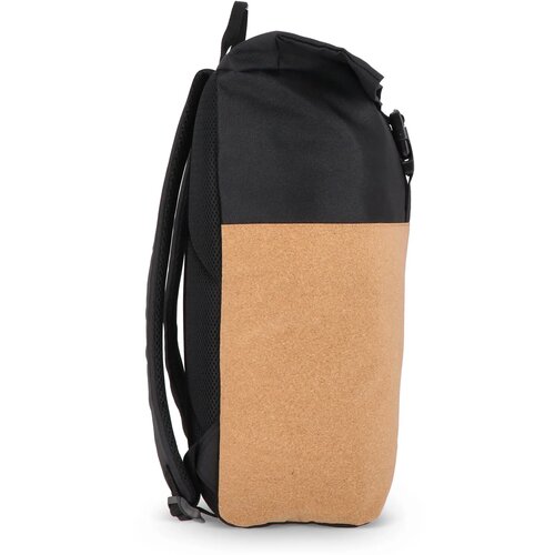 Rolltop rugzak kurk & R-PET 18L zwart