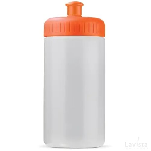 Sportfles Bio basis 500ml basic transparant oranje