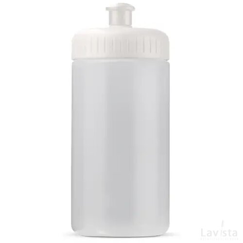 Sportfles Bio basis 500ml basic transparant wit