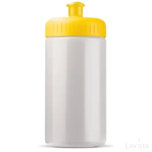 Sportfles Bio basis 500ml basic wit / geel