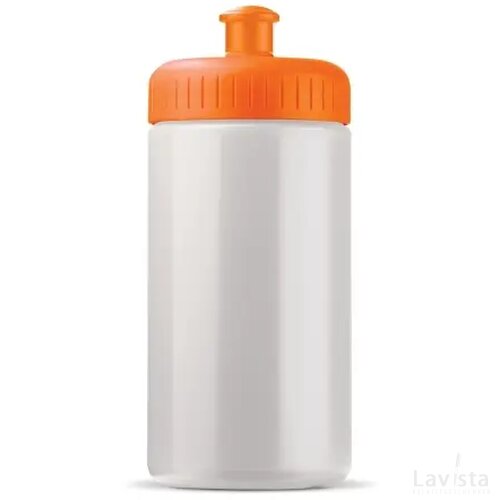 Sportfles Bio basis 500ml basic wit / oranje