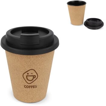 R-PP Kurk koffiebeker 350 ml zwart