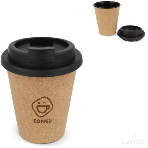 R-PP Kurk koffiebeker 350 ml zwart