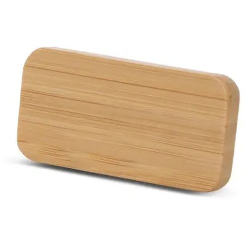 Luxe naambadge van bamboe Naturel