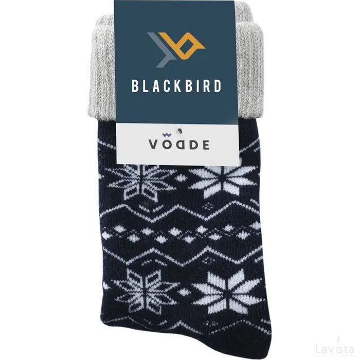 Vodde Recycled Wool Winter Socks Blauw/Grijs