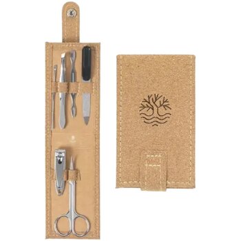 Manicure set in kurk etui (6-delig) Bruin