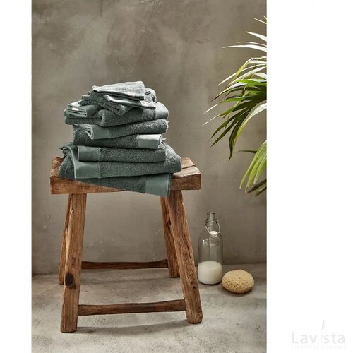Walra Bathtowel Remade Cotton 70 X 140 Badhanddoek Donkergroen