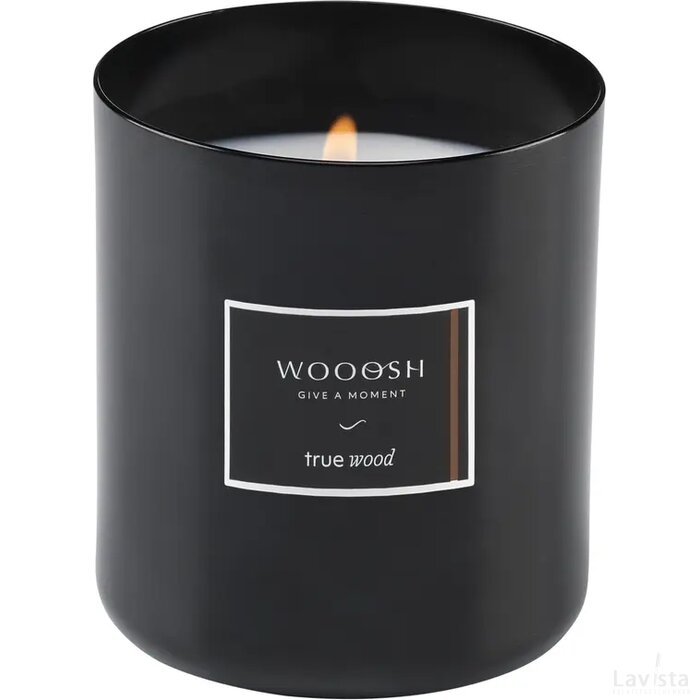 Wooosh Scented Candle True Wood Geurkaars Zwart
