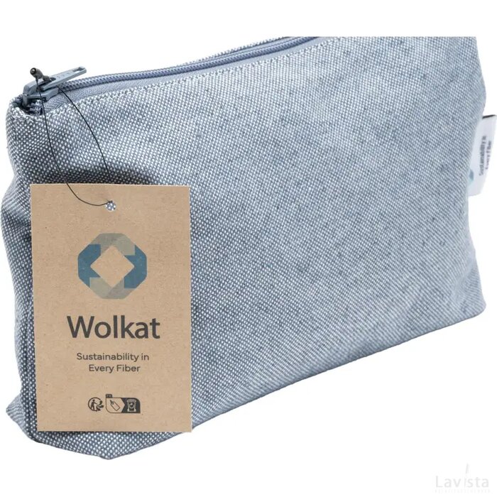 Wolkat Safi Recycled Textile Cosmetic Bag Toilettas Blauw