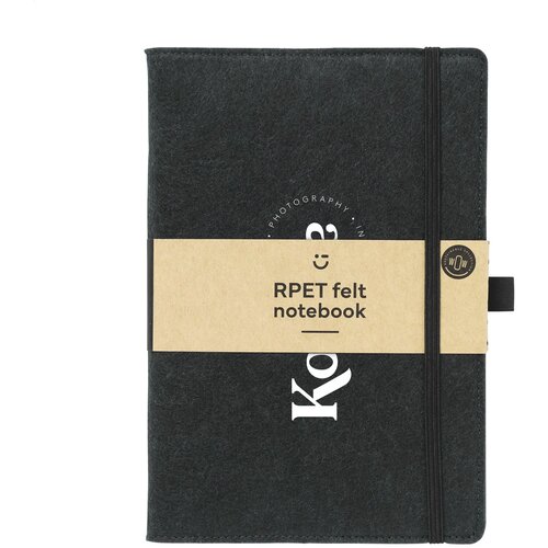 Felty Grs Rpet Notebook A5 Notitieboek Zwart