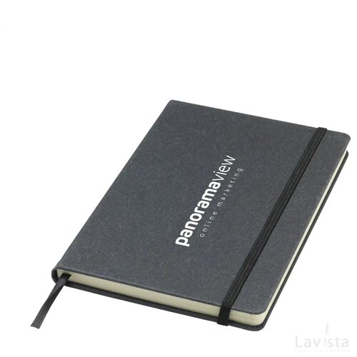 Montana Recycled Leather Notebook A5 Notiteboek Zwart