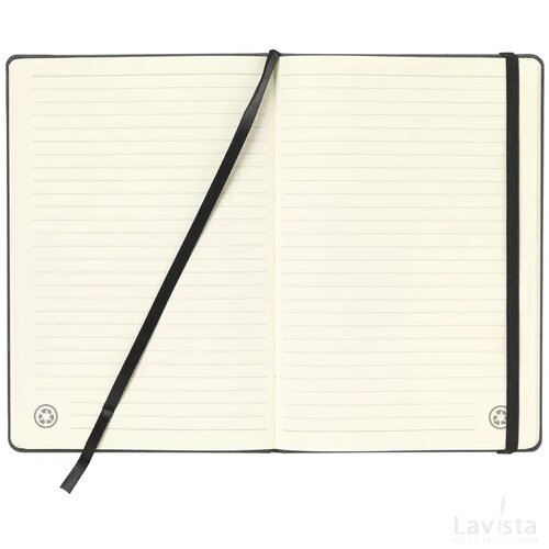 Montana Recycled Leather Notebook A5 Notiteboek Zwart