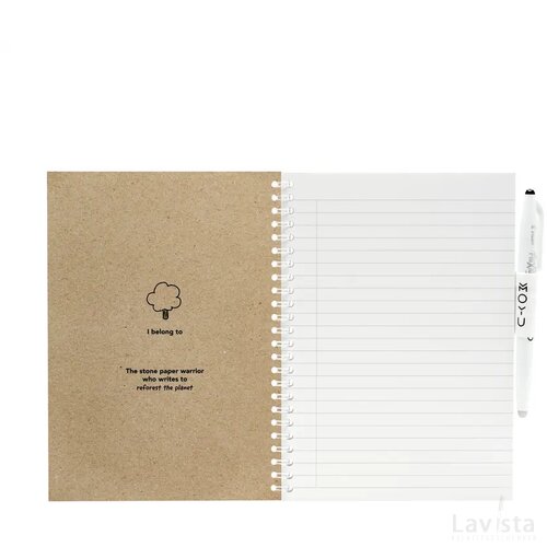 Moyu Erasable Stone Paper Notebook Craftcover 18 Pag. Bruin