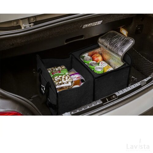 Trunk Rpet Felt Organizer Cooler Opbergtas/Koeltas Zwart