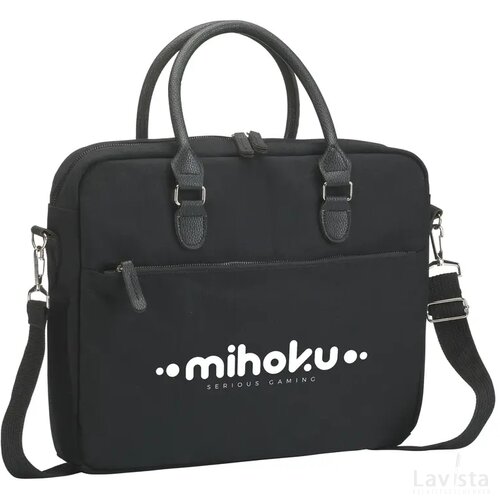 Denver Laptop Bag Recycled Canvas 15,6 Inch Laptoptas Zwart