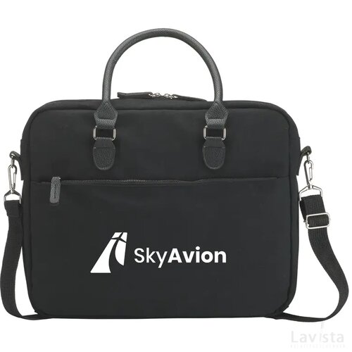 Denver Laptop Bag Recycled Canvas 15,6 Inch Laptoptas Zwart