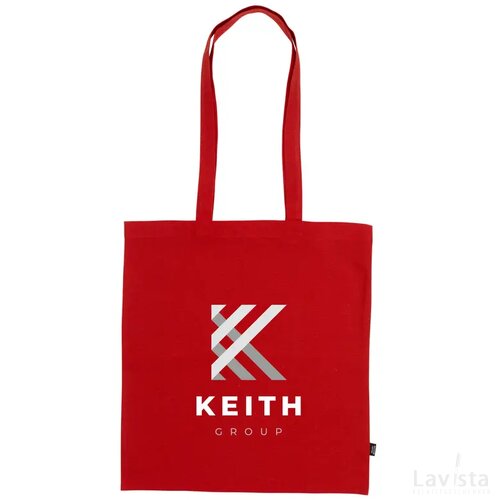 Shoppy Colour Bag Grs Recycled Cotton (150 G/M²) Tas Rood