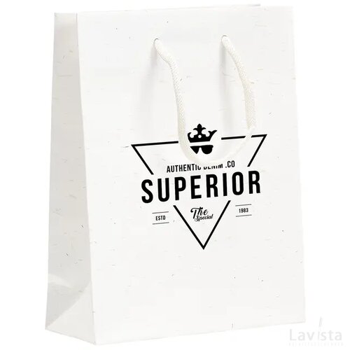 Leaf It Bag Gerecycled Met Strovezels (180 G/M²) S Wit