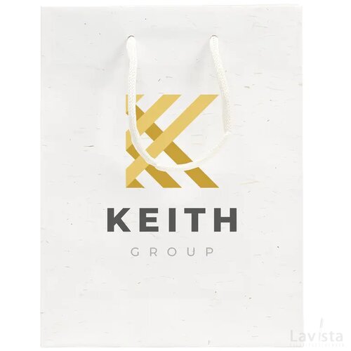 Leaf It Bag Gerecycled Met Strovezels (180 G/M²) S Wit