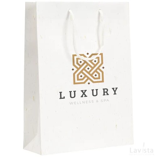 Leaf It Bag Gerecycled Met Strovezels (180 G/M²) L Wit